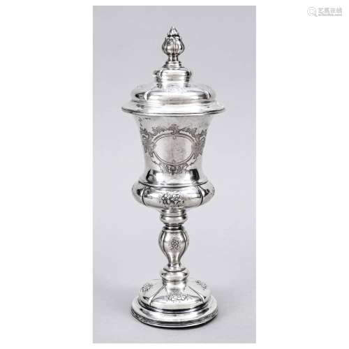 Lidded goblet, 19th century, silver 7
