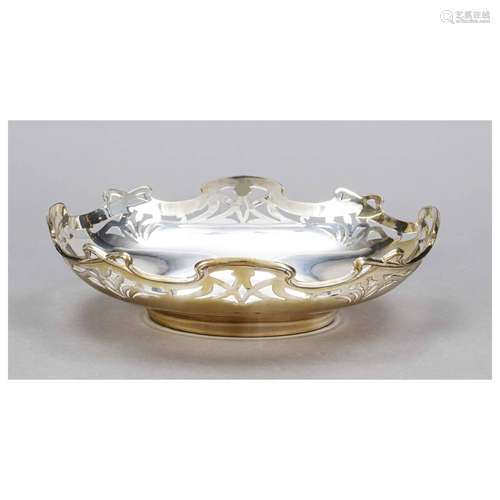 Oval bowl, German, c. 1900, maker's m