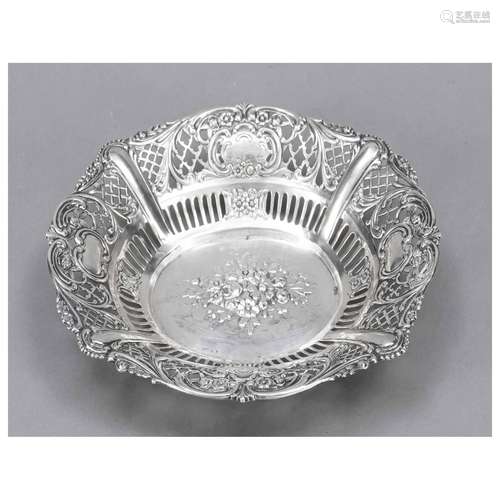 Oval breakthrough bowl, German, 20th