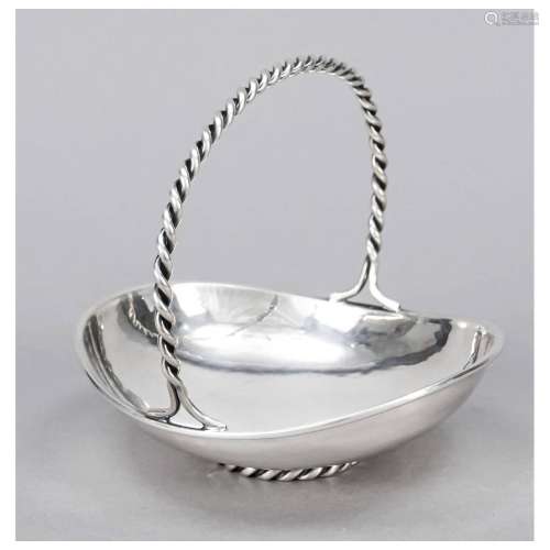Oval handle bowl, German, silver 835/