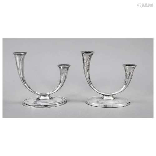 Pair of two-flame candlesticks, Germa