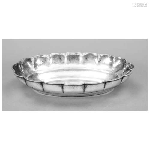 Oval bowl, German, c. 1920, maker's m
