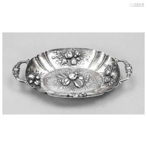 Oval bowl, German, c. 1900, maker's m