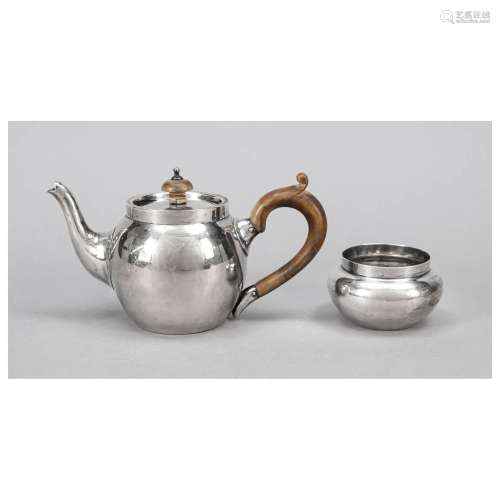 Teapot and sugar bowl, England, 1906/