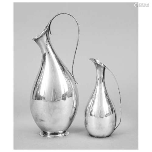 Two vases, 1x Denmark, mid-20th c., M
