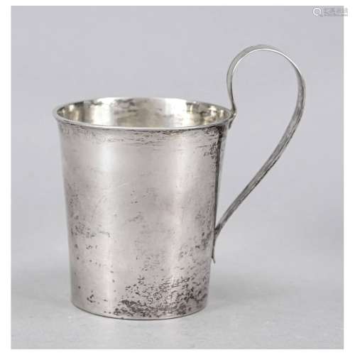 Handle cup, Sweden, 1840, maker's mar