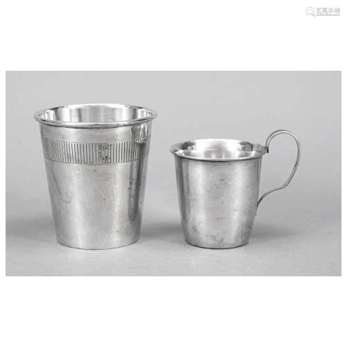 Two cups, Denmark, 1956/1961, maker's