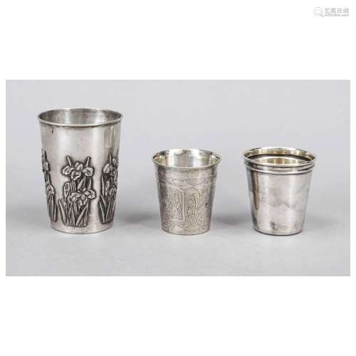 Three cups, 20th century, different m