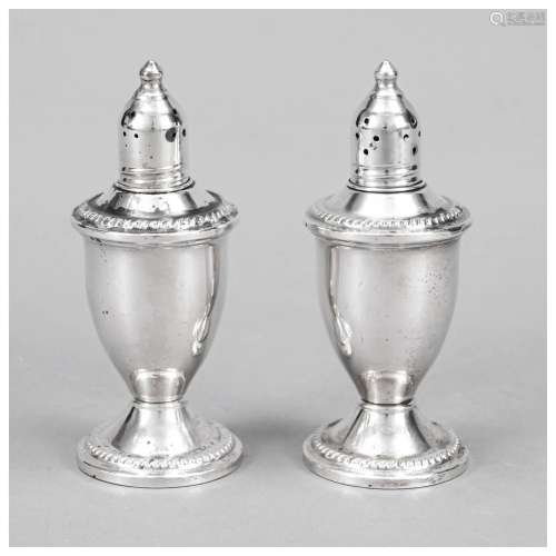 Pair of salt and pepper shakers, USA,