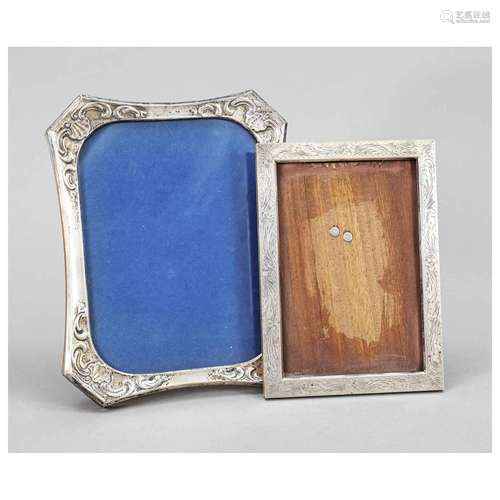 Two photo stand frames, 20th century,