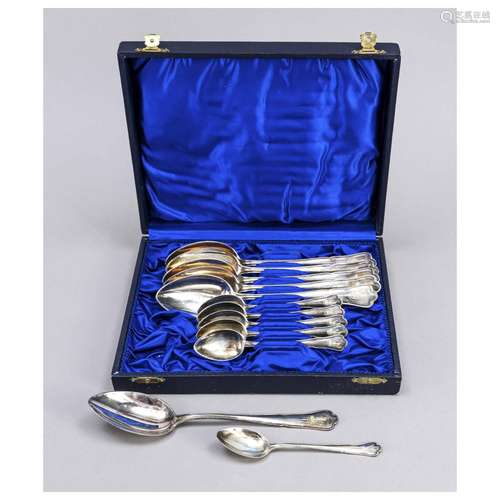 Twelve pieces of cutlery, German, ear