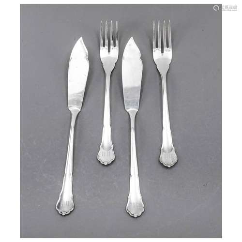 Fish cutlery for twelve persons, Germ