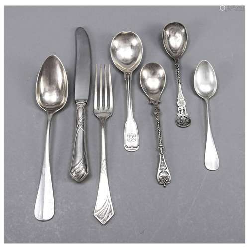 Art Nouveau cutlery for six persons,