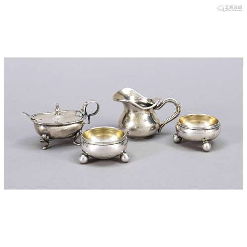 Set of four pieces, 20th c., silver 8