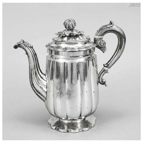 Coffee pot, England, 1830, maker's ma