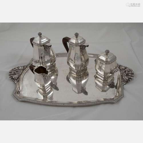 Large  silver Coffee and Tea set