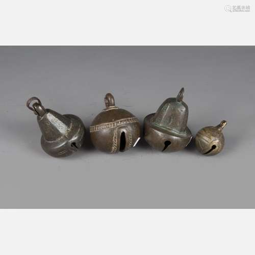 Four Indian Bronze Bells