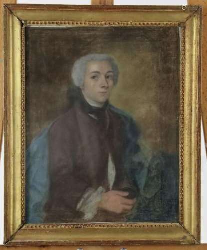 Ecole française du XVIIIe siècle, Portrait en buste d'un nob...