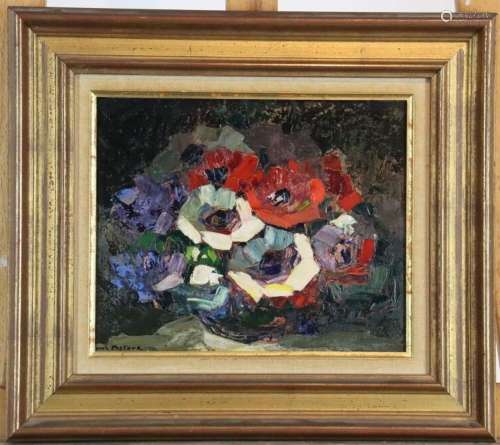 Louis PASTOUR (1876-1948), Jeté de fleurs, huile sur toile s...