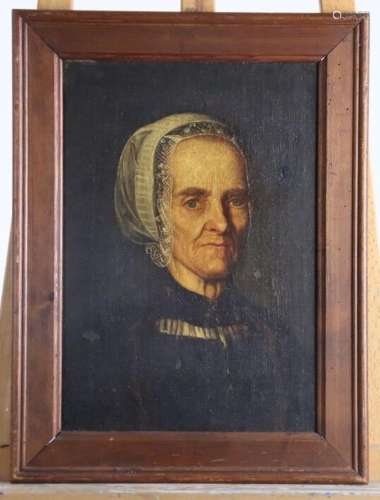 Ecole suisse du XVIIIe siècle, Portrait de femme de trois-qu...