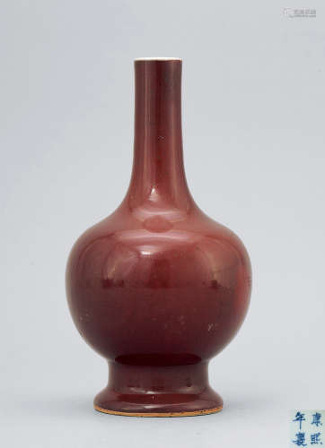 十九世紀 鈞紅釉天球瓶 