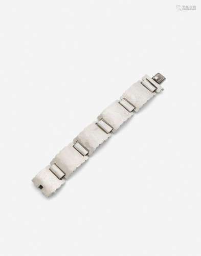 Jean DESPRES (1889-1980)BraceletEn argent, composé de cinq p...