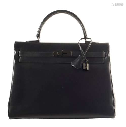 HERMÈSÉdition Limitée2010Sac KELLY Retourné SO BLACK 35Box n...