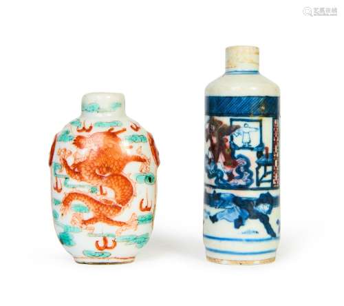 TWO CHINESE SNUFF BOTTLES, QING DYNASTY (1644-1911)