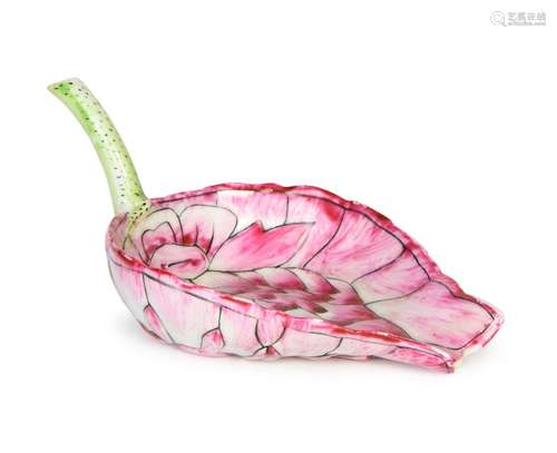 A CHINESE FAMILLE ROSE \'LOTUS\' CUP GUANGXU BLACK-ENAMELED ...