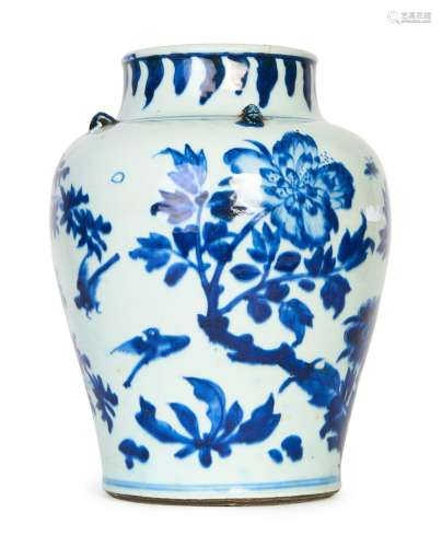 A CHINESE BLUE & WHITE VASE, KANGXI PERIOD (1662-1722)