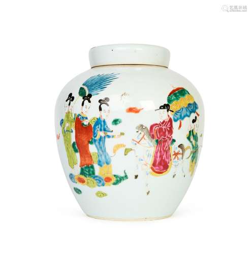 A CHINESE LIDDED JAR, QING DYNASTY (1644-1911)