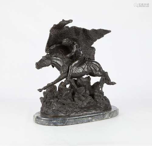 After Remington "Horse Thief" Bronze Sculpture