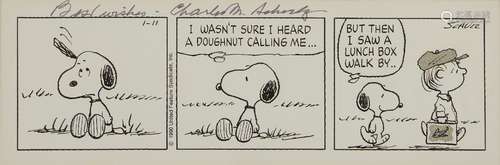 Original Peanuts Comic Strip Snoopy C. Schulz