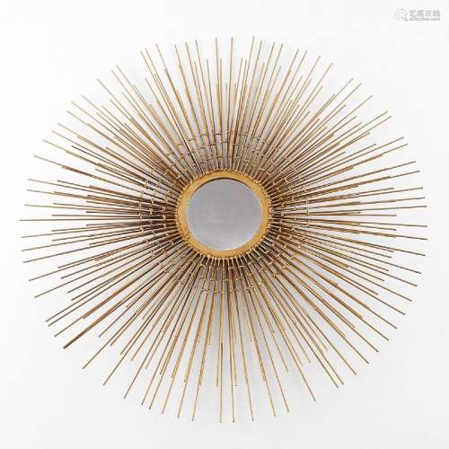 Mid-century Modern Sunburst Mirror After Jere