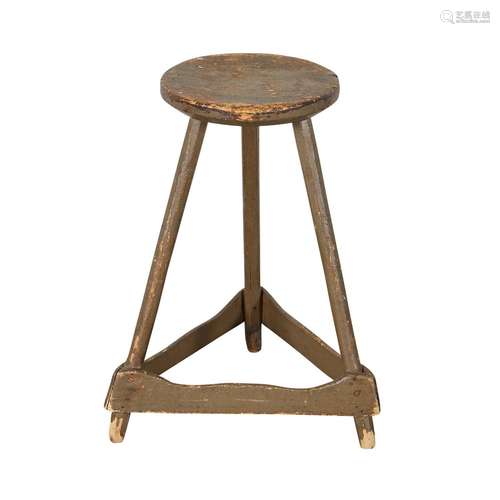 American 18th/19th c. Painted Windsor Stool