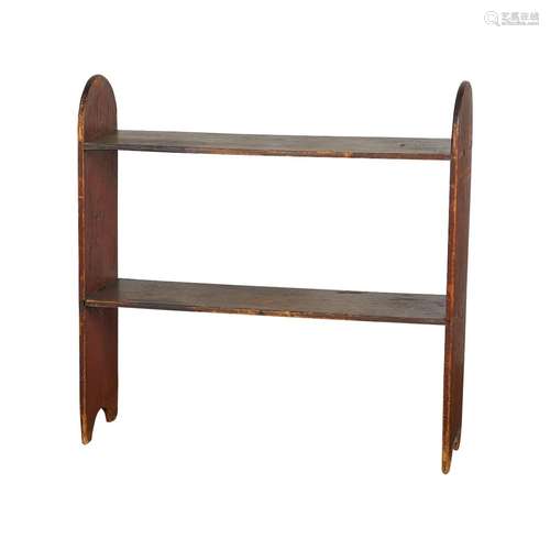 American Painted Pine Bucket Shelf 19th-20th c.