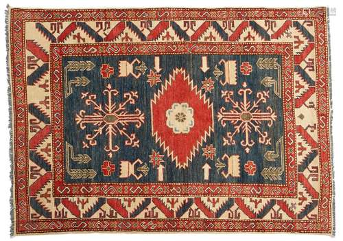 20th c. Kazak Wool Rug 8' x 5'