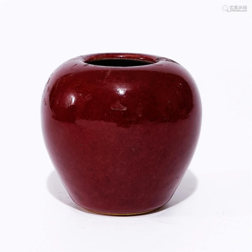 A116 red glaze jar in the Qing Dynasty