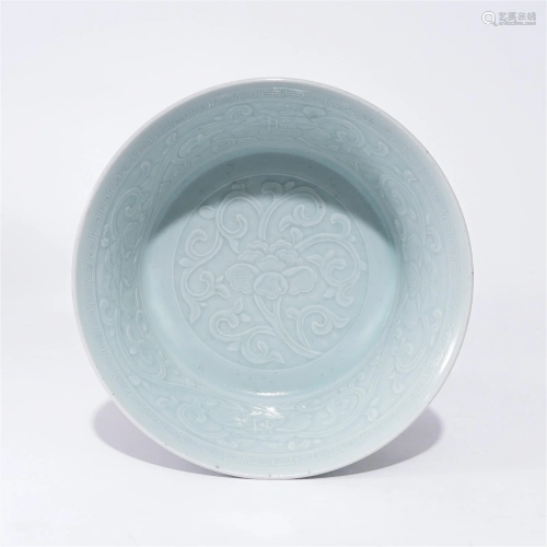 A imitation 'Shu Fu' glaze bowl with raffito design in the Q...