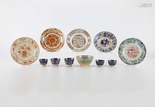 11 Transferware Rice Plates - Bell & Regout