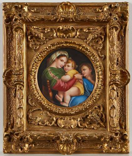 Porcelain Plaque After Raphael - Possibly KPM