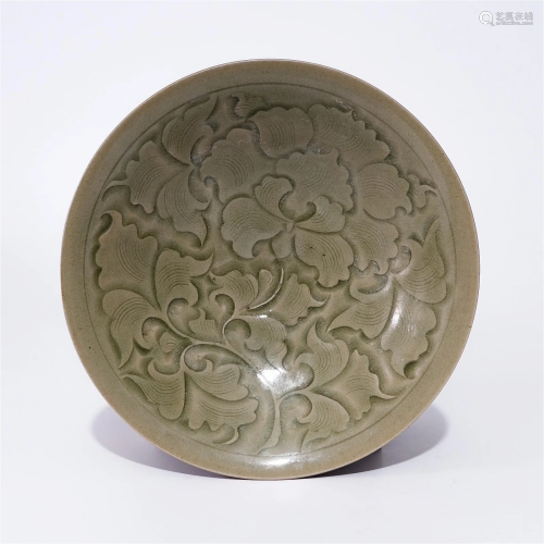 A  Yaozhou ware bowl with raffito design in the Jin Dynasty
