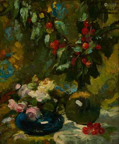 Impressionist Oil on Canvas Still Life Painting