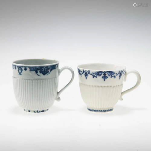 A SAINT-CLOUD COFFEE CUP, CIRCA 1740, AND A WORCESTER CUP IN...