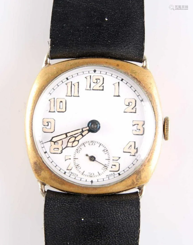 A GOLD-FILLED WRISTWATCH