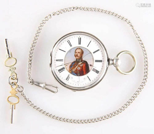 A SILVER POCKET WATCH