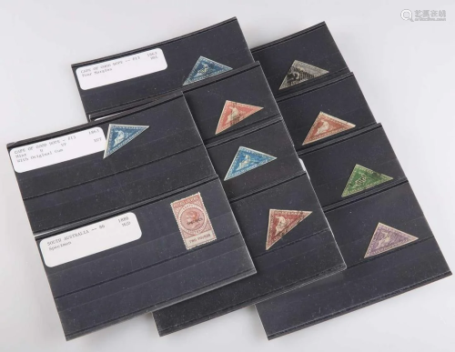 A SELECTION OF EIGHT CAPE OF GOOD HOPE TRIANGULAR STAMPS