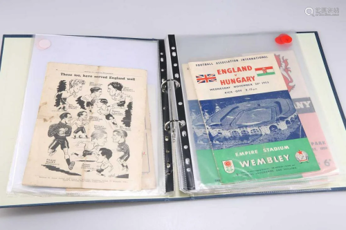 ENGLAND F.A. INTERNATIONAL PROGRAMMES