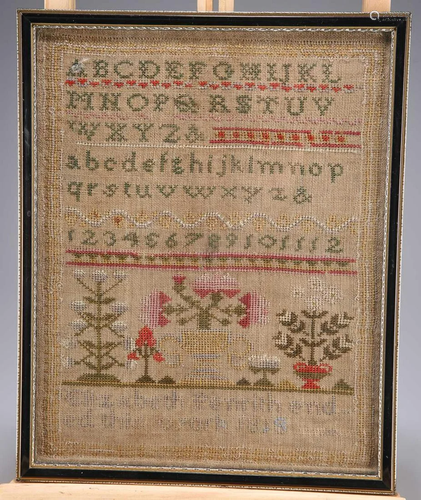 A GEORGE III NEEDLEWORK SAMPLER