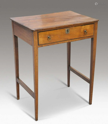 A 19TH CENTURY TEAK SIDE TABLE